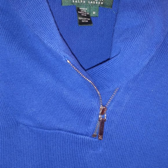 Ralph Lauren sweater woman's Size medium Blue winter designer cozy - Picture 3 of 4